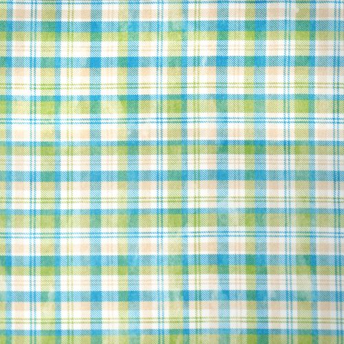 love letters - perennial plaid in blue  - designer cotton fabric