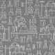 science fair - chemistry lab in grey - designer cotton fabric