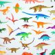 alphabetosaurus - dino on white - designer cotton fabric