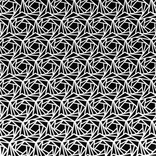 jardin noir - geometric roses in jet - designer cotton fabric