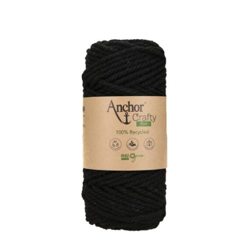 charcoal (120) - 3 mm - Anchor Crafty Fine macrame yarn