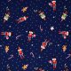 nutcracker in navy - printed poplin fabric